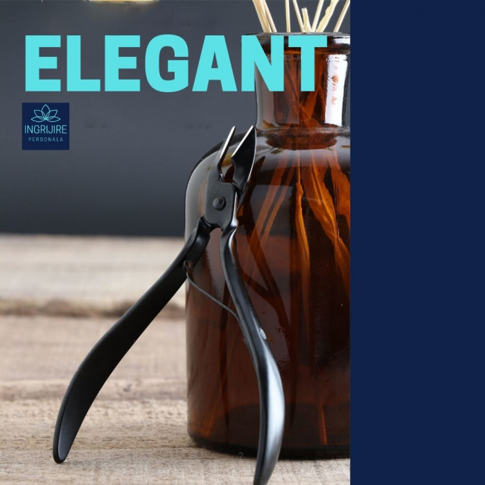 Cleste pentru cuticule BLACK - otel inoxidabil [10]