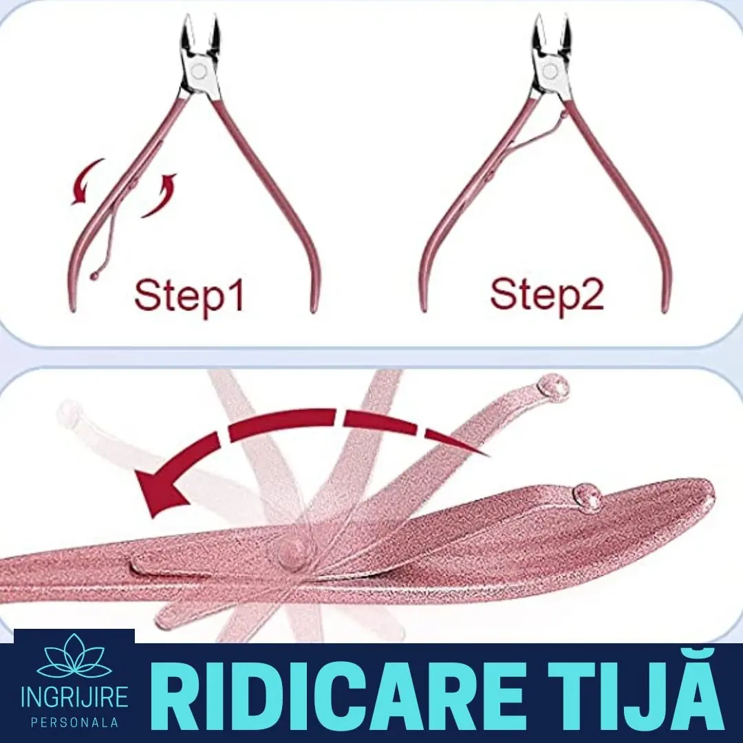 Cleste pentru cuticule FLAMINGO PINK - otel inoxidabil [5]