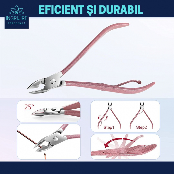 Cleste pentru cuticule FLAMINGO PINK - otel inoxidabil [7]