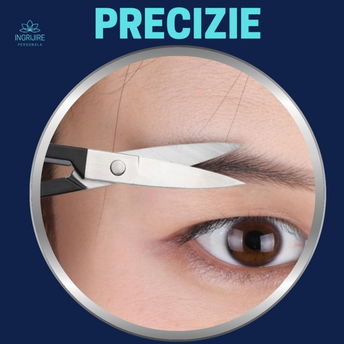Forfecuta pentru cosmetizare par facial, otel inoxidabil - matte black [2]