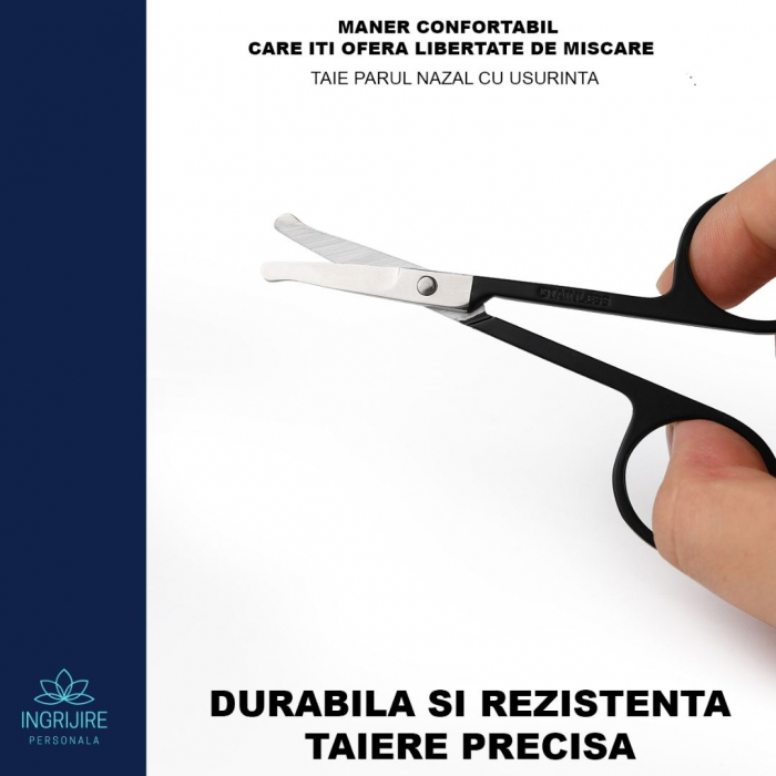 Forfecuta pentru cosmetizarea parului nazal, barba , sprancene, varf rotunjit [4]