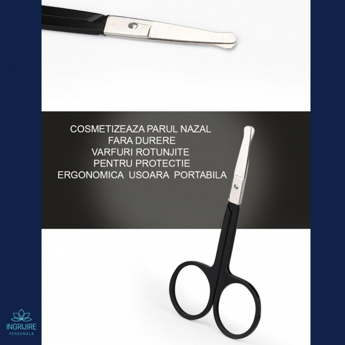 Forfecuta pentru cosmetizarea parului nazal, barba , sprancene, varf rotunjit [6]