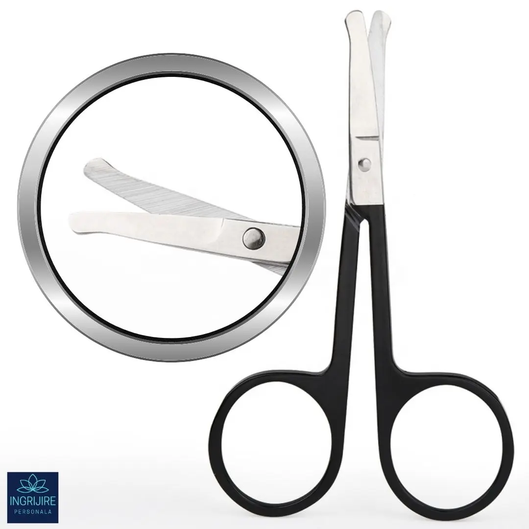 Forfecuta pentru cosmetizarea parului nazal, barba , sprancene, varf rotunjit [1]