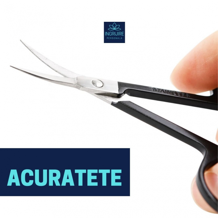 Forfecuta pentru cuticule curbata si ingusta, varf ascutit  Black [4]