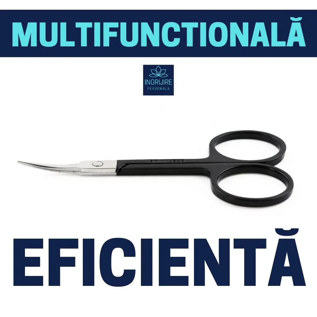 Forfecuta pentru cuticule curbata si ingusta, varf ascutit, Black [3]