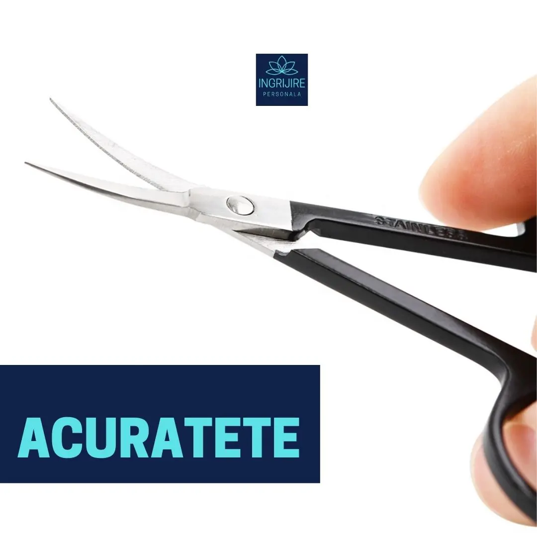 Forfecuta pentru cuticule curbata si ingusta, varf ascutit, Black [5]