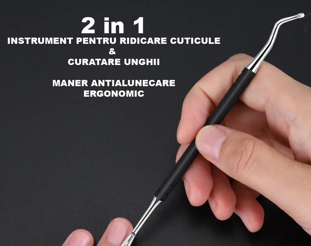 Instrument 2 in 1 impingator cuticule si curatare reziduri [3]