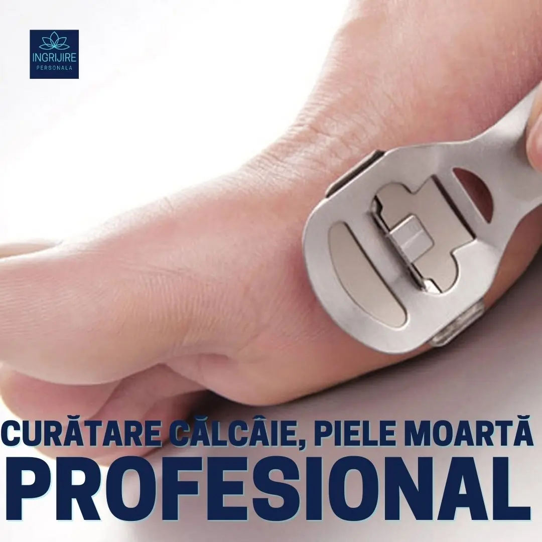 Instrument pentru indepartarea calusurilor cu lama interschimbabila, razuitor si pila, otel inoxidabil [7]