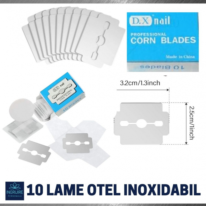 Instrument pentru indepartarea calusurilor cu lama interschimbabila, razuitor si pila, otel inoxidabil [18]