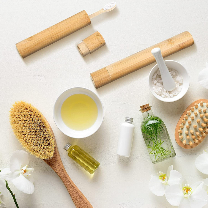 Carcasa portabila pentru periuta de dinti din BAMBUS [5]