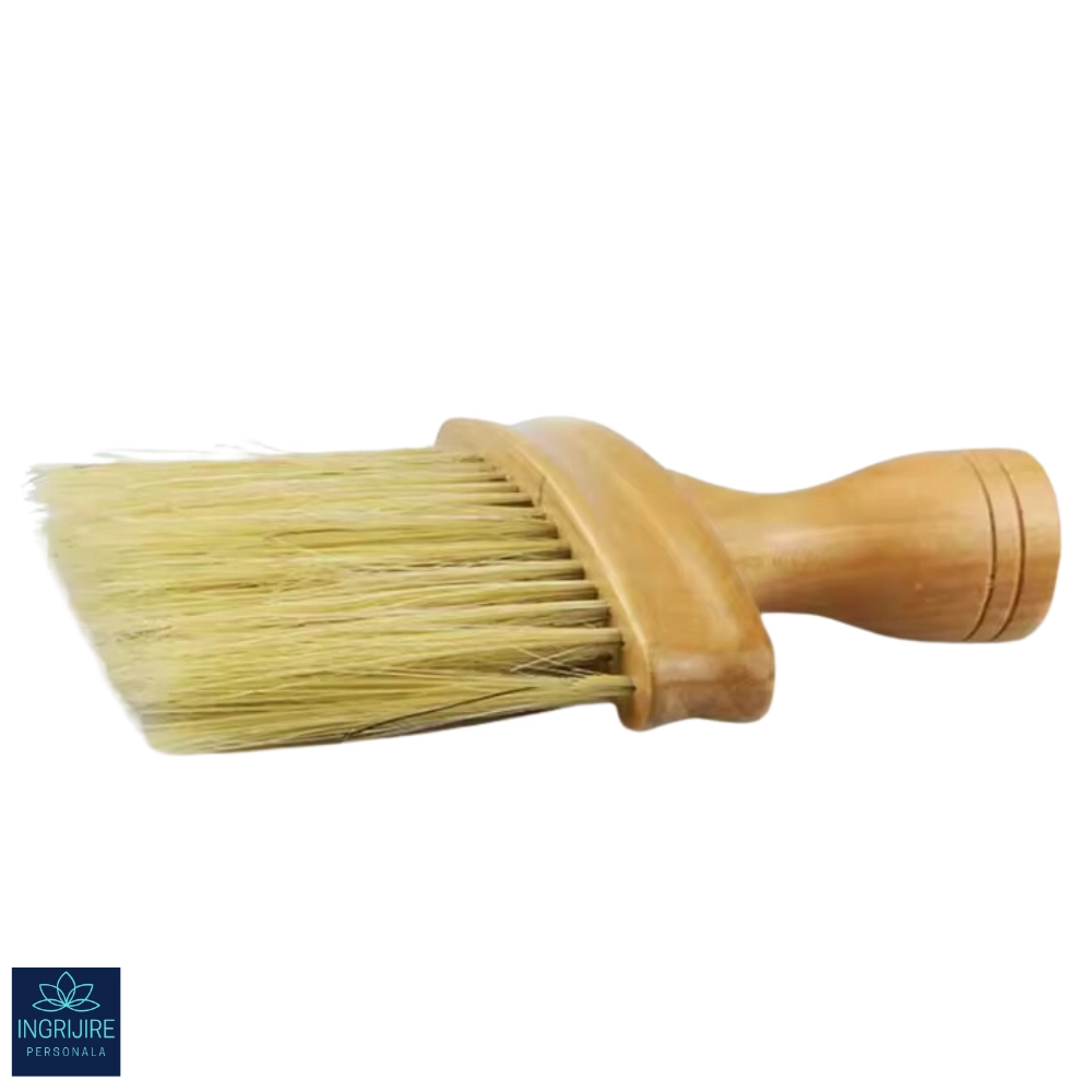 Pamatuf cu maner din lemn pentru curatarea parului [4]