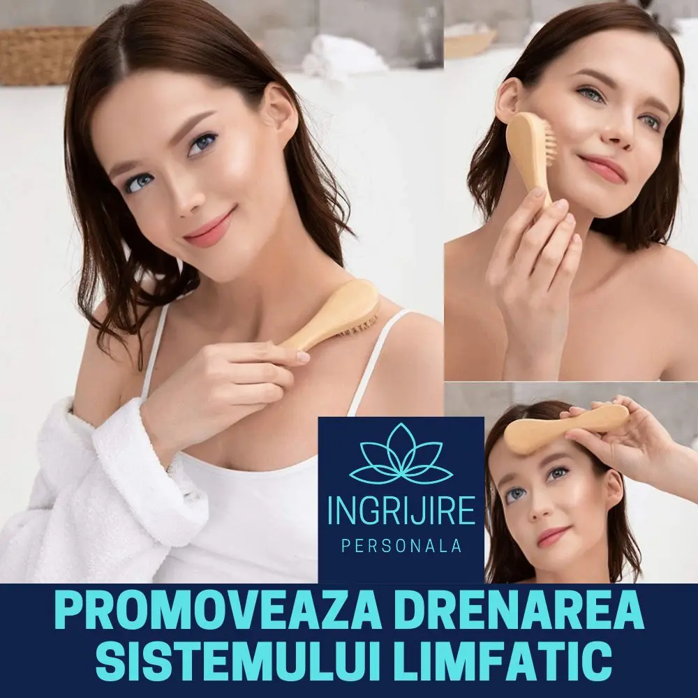 Perie de baie din lemn mini , peri artificiali [2]