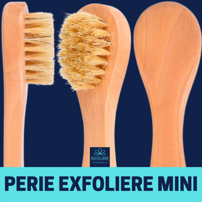 Perie de baie din lemn mini , peri din par de porc mistret [6]