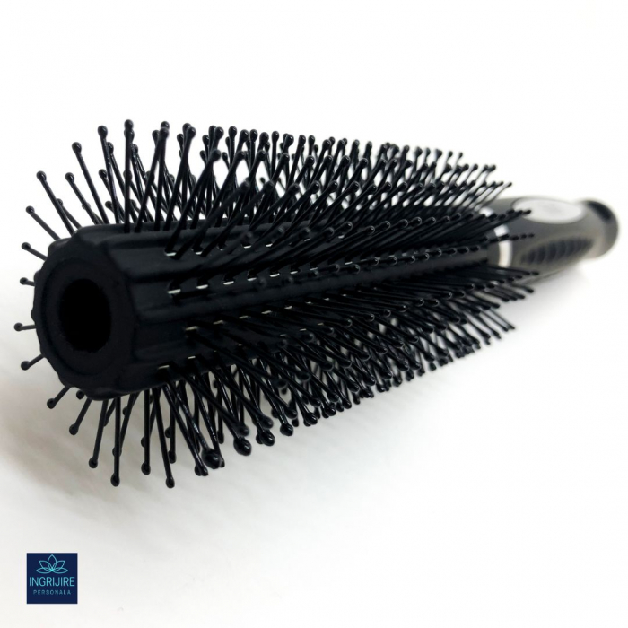 Perie de par circulara, BLACK, pentru coafor/frizerie [2]