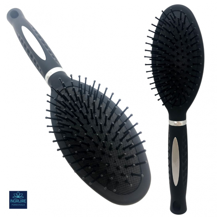 Perie de par alungita, BLACK, pentru coafor/frizerie [5]