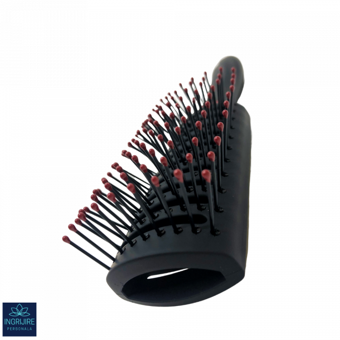 Perie de par cu ventilatie, BLACK&RED, pentru coafor/frizerie [2]