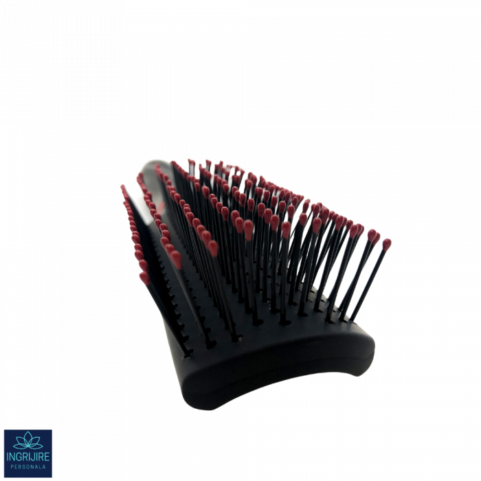 Perie de par, peri desi,  BLACK&RED, pentru coafor/frizerie [2]