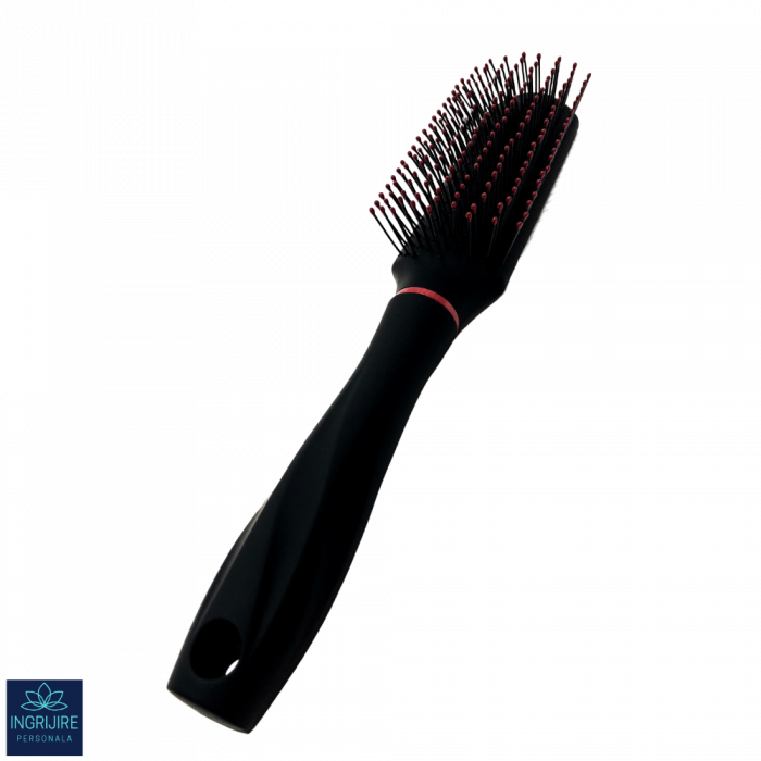 Perie de par, peri desi,  BLACK&RED, pentru coafor/frizerie [3]