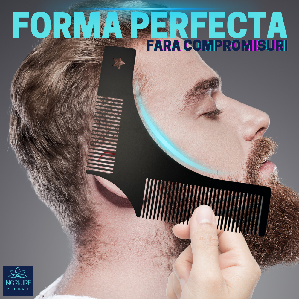 Pieptene pentru contur barba, black [2]