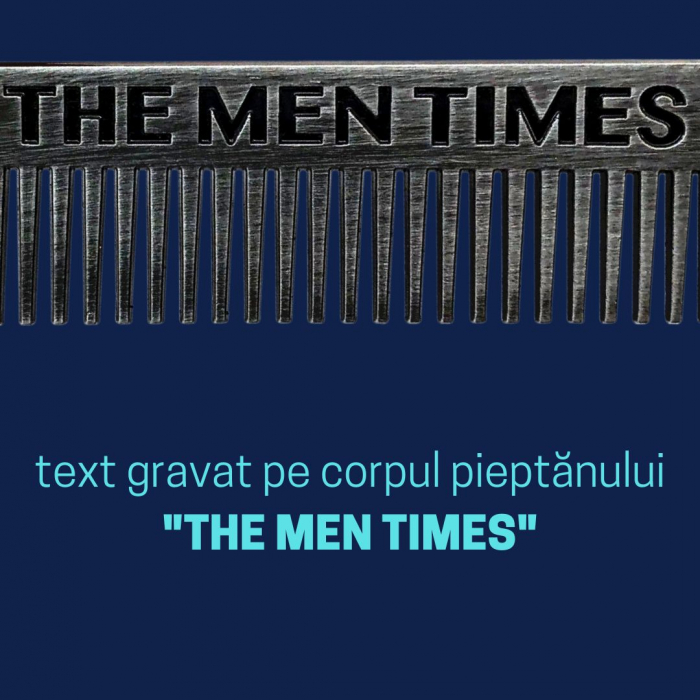 Pieptan pentru barba, THE MEN TIMES, otel inoxidabil [10]