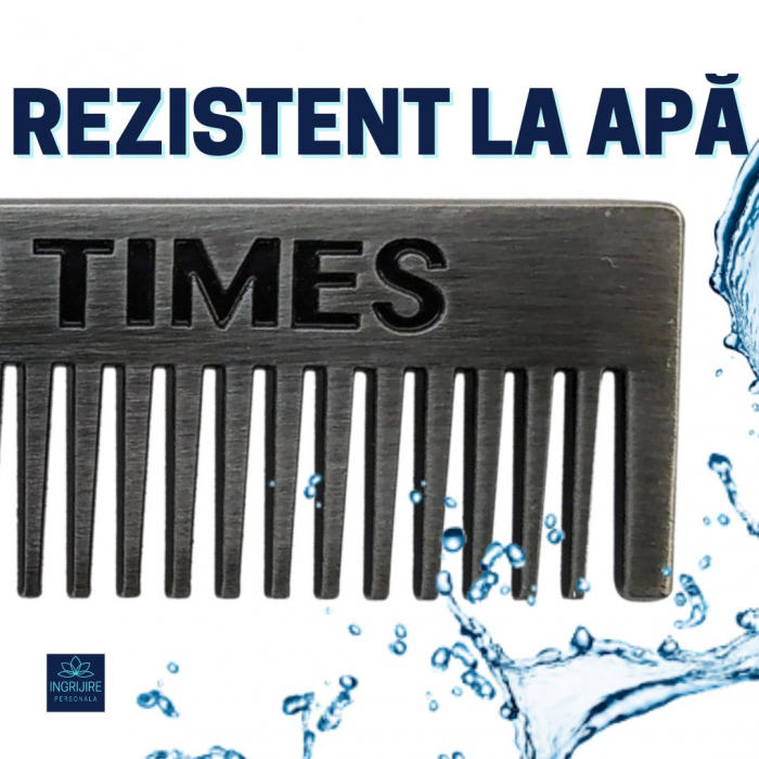 Pieptan pentru barba, THE MEN TIMES, otel inoxidabil [5]