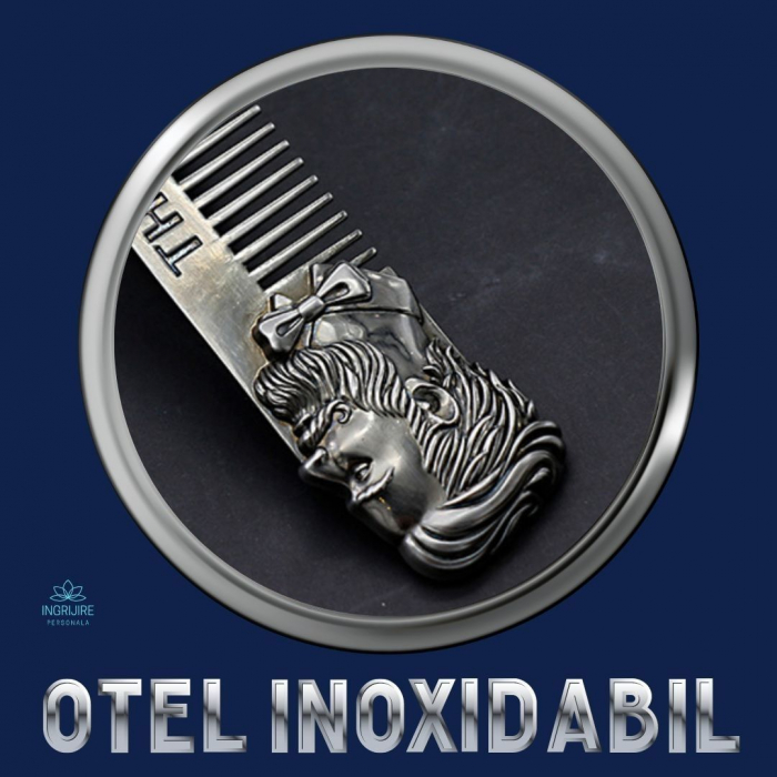 Pieptan pentru barba, THE MEN TIMES, otel inoxidabil [2]