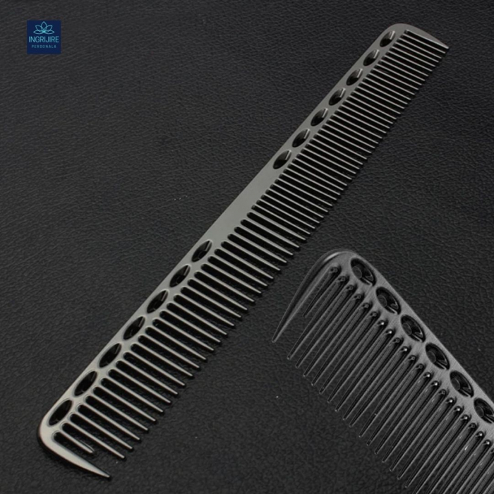 Pieptan pentru frizerie, aluminiu, nuanta black [8]