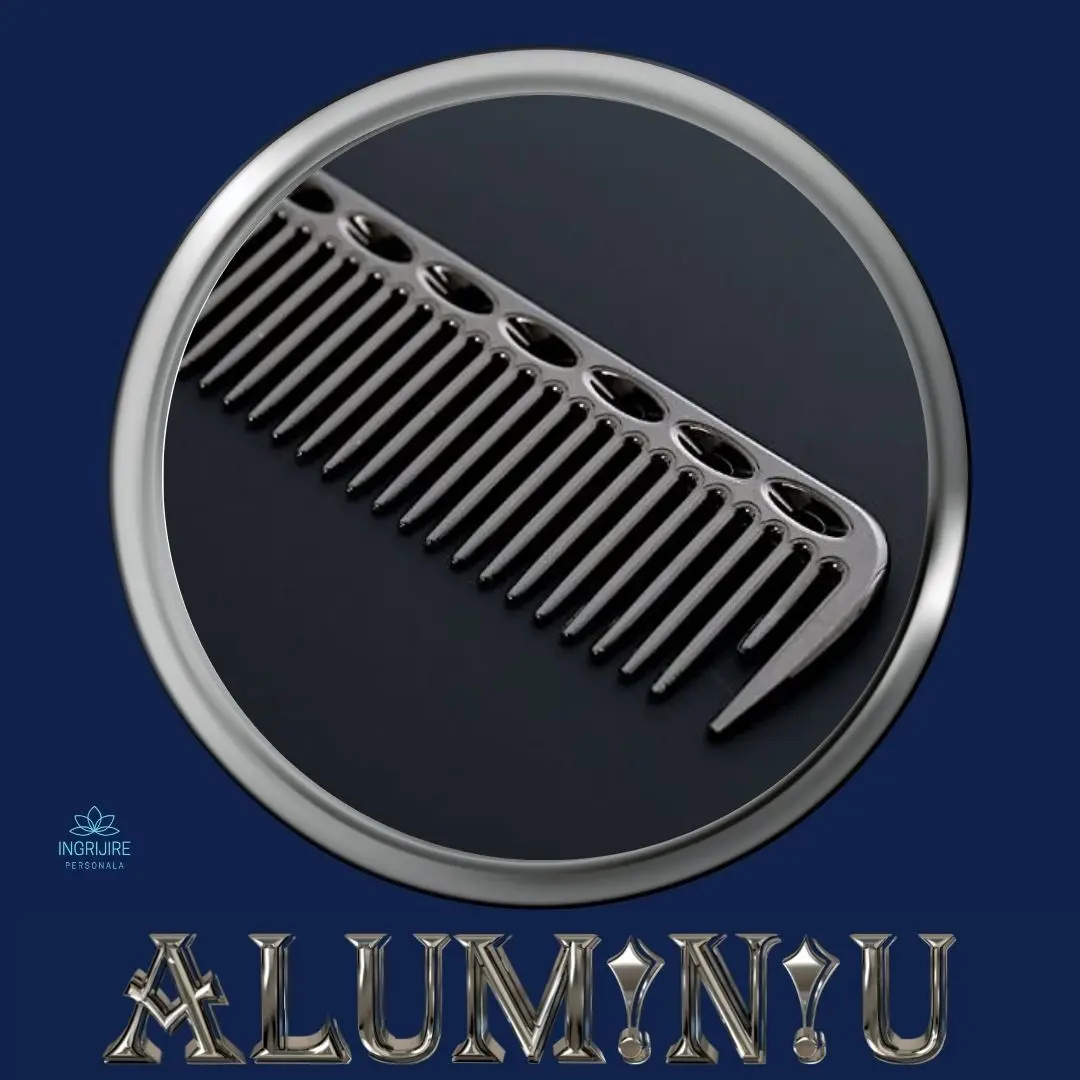 Pieptan pentru frizerie, aluminiu, nuanta black [7]