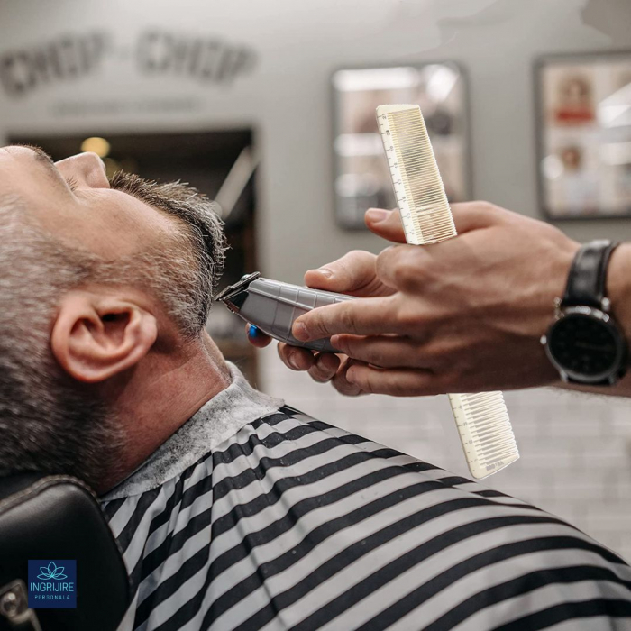 Pieptan pentru frizerie cu gradatie, crem [4]