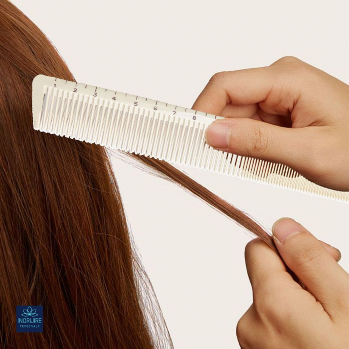 Pieptan pentru frizerie cu gradatie, crem [5]