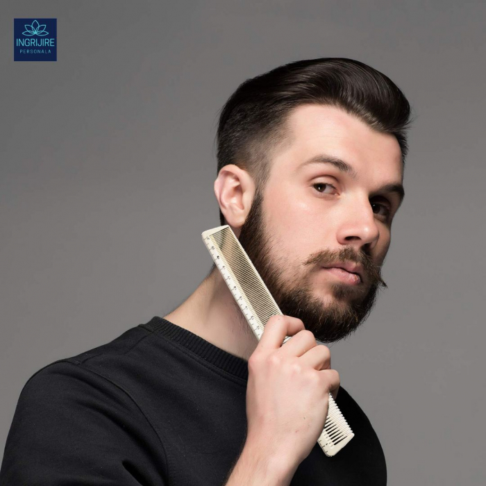 Pieptan pentru frizerie cu gradatie, crem [7]