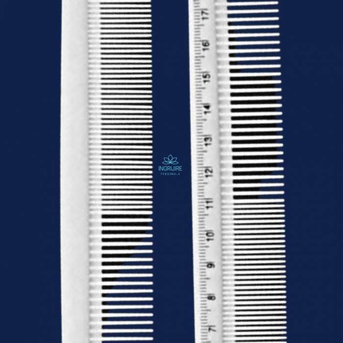 Pieptan pentru frizerie cu gradatie, crem [12]