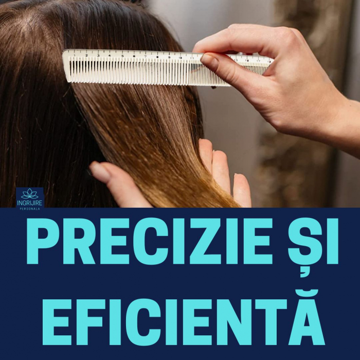 Pieptan pentru frizerie cu gradatie, crem [8]