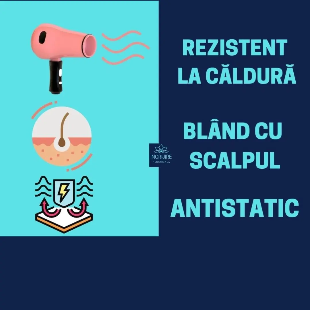 Pieptan pentru frizerie drept - BLACK - CU MANER [5]