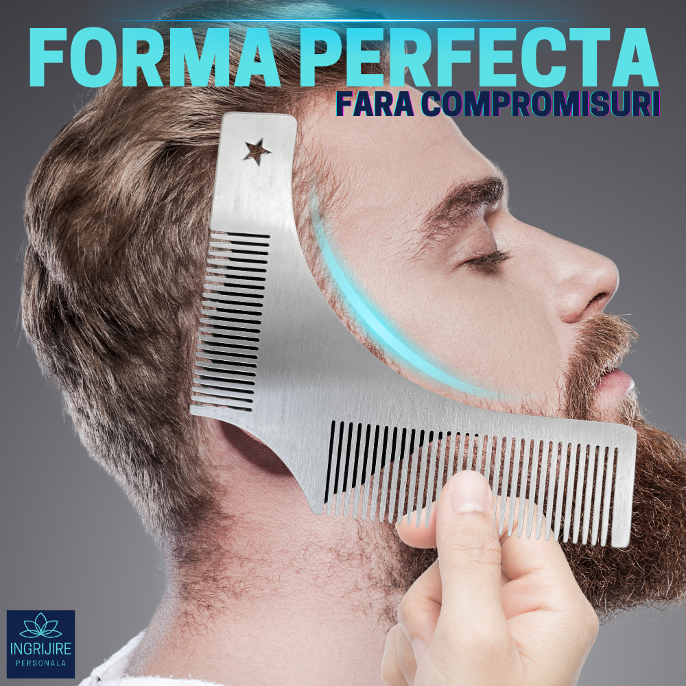 Pieptene pentru barba/contur, silver [2]