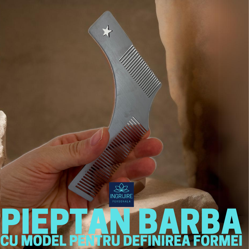 Pieptene pentru barba/contur, silver [3]