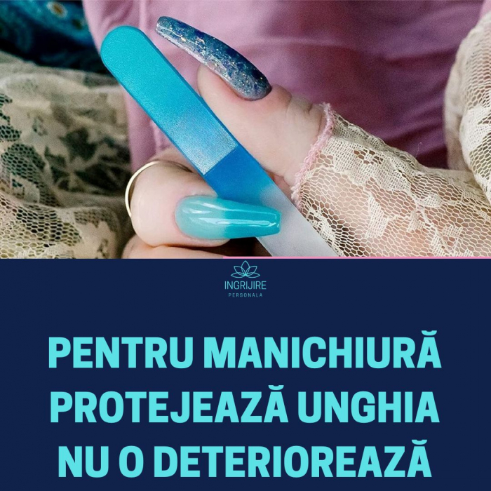 Pila din sticla pentru unghii, albastra [6]