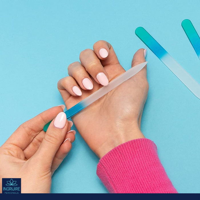 Pila din sticla pentru unghii, albastra [10]