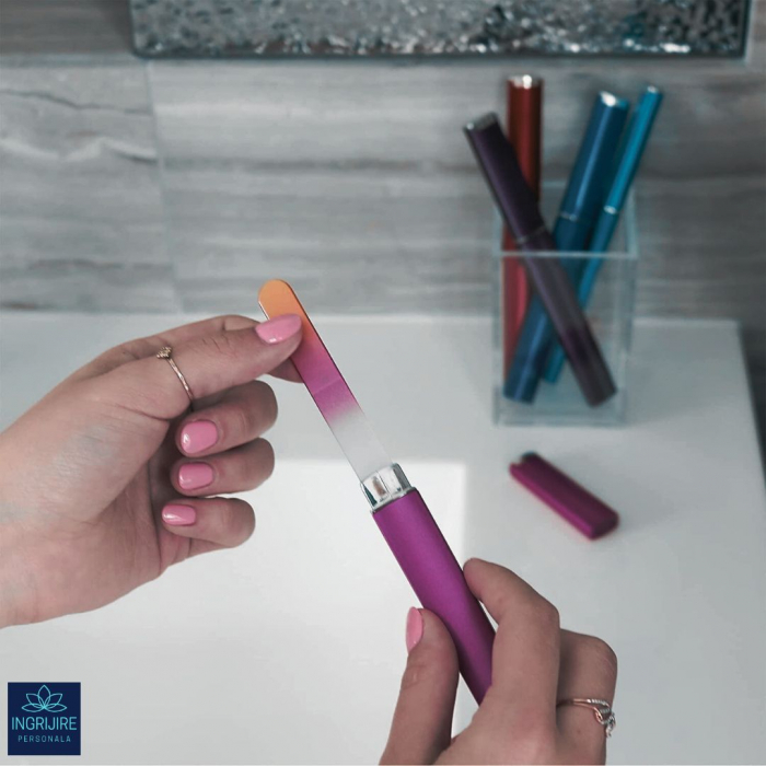 Pila din sticla pentru unghii, mov [6]