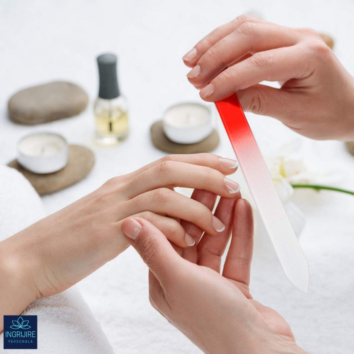 Pila din sticla pentru unghii, rosie [6]