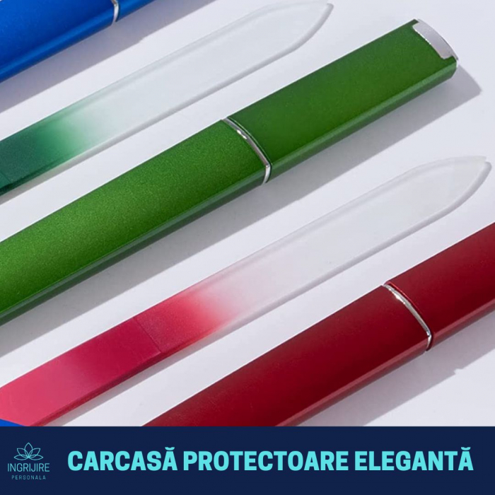 Pila din sticla pentru unghii, rosie [8]