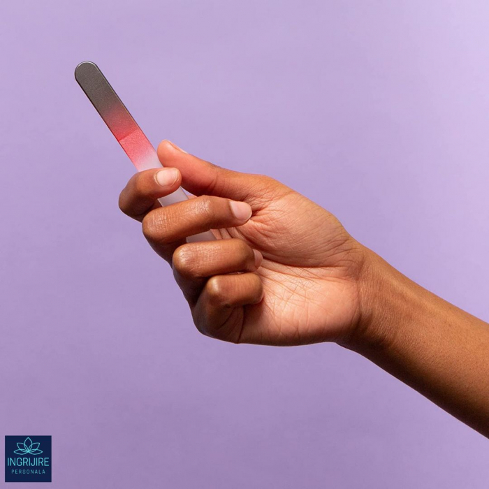 Pila din sticla pentru unghii, rosie [17]