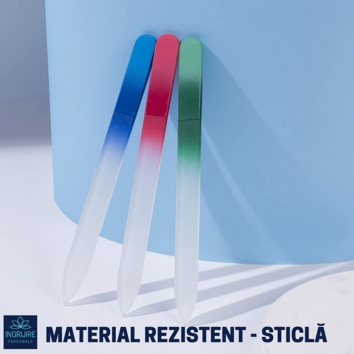 Pila din sticla pentru unghii, rosie [4]