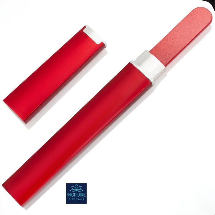 Pila din sticla pentru unghii, rosie [2]