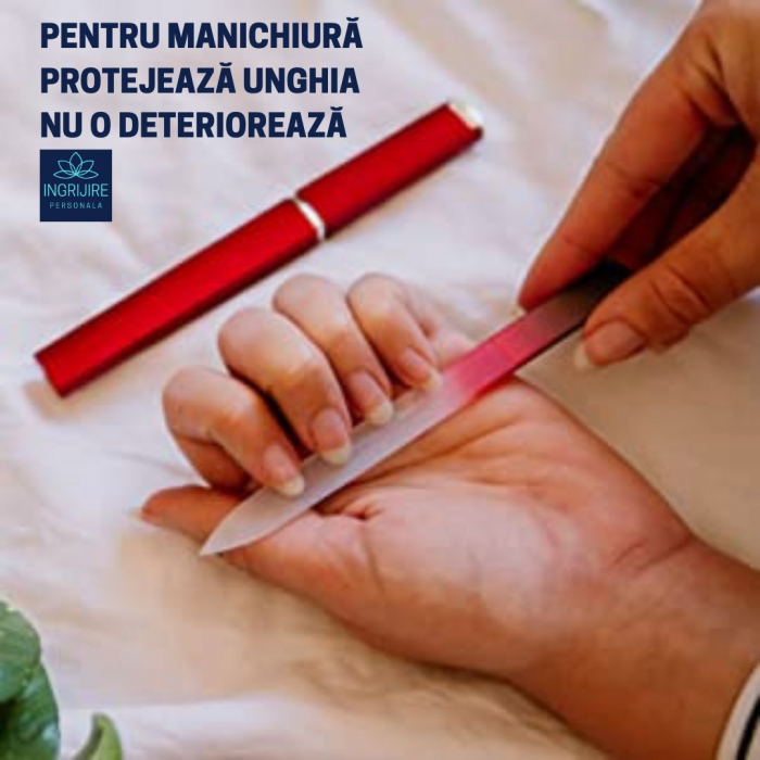 Pila din sticla pentru unghii, rosie [9]