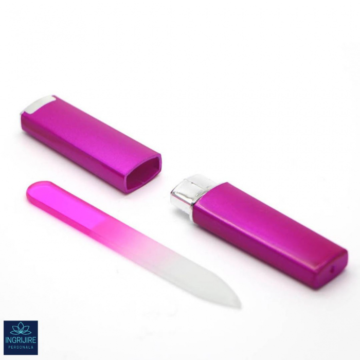 Pila din sticla pentru unghii, roz [5]