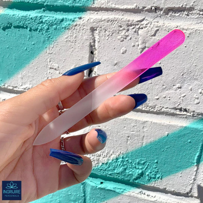 Pila din sticla pentru unghii, roz [9]