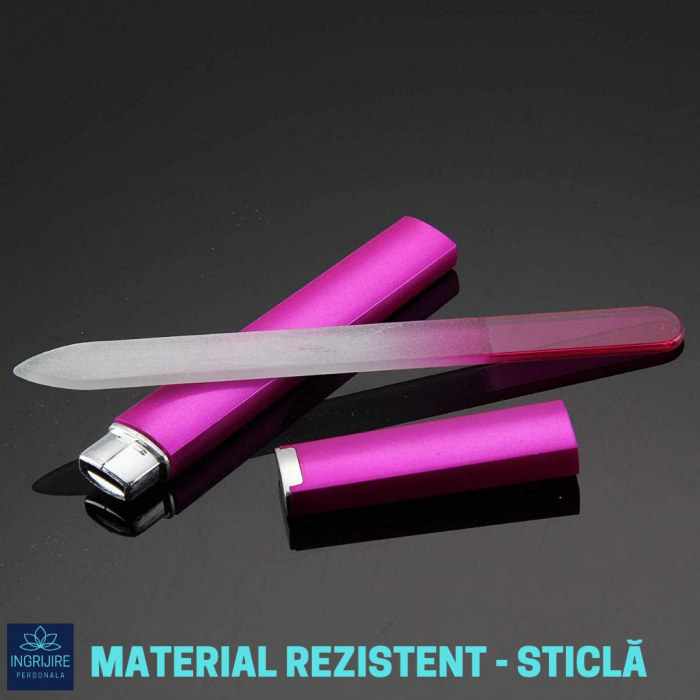 Pila din sticla pentru unghii, roz [3]