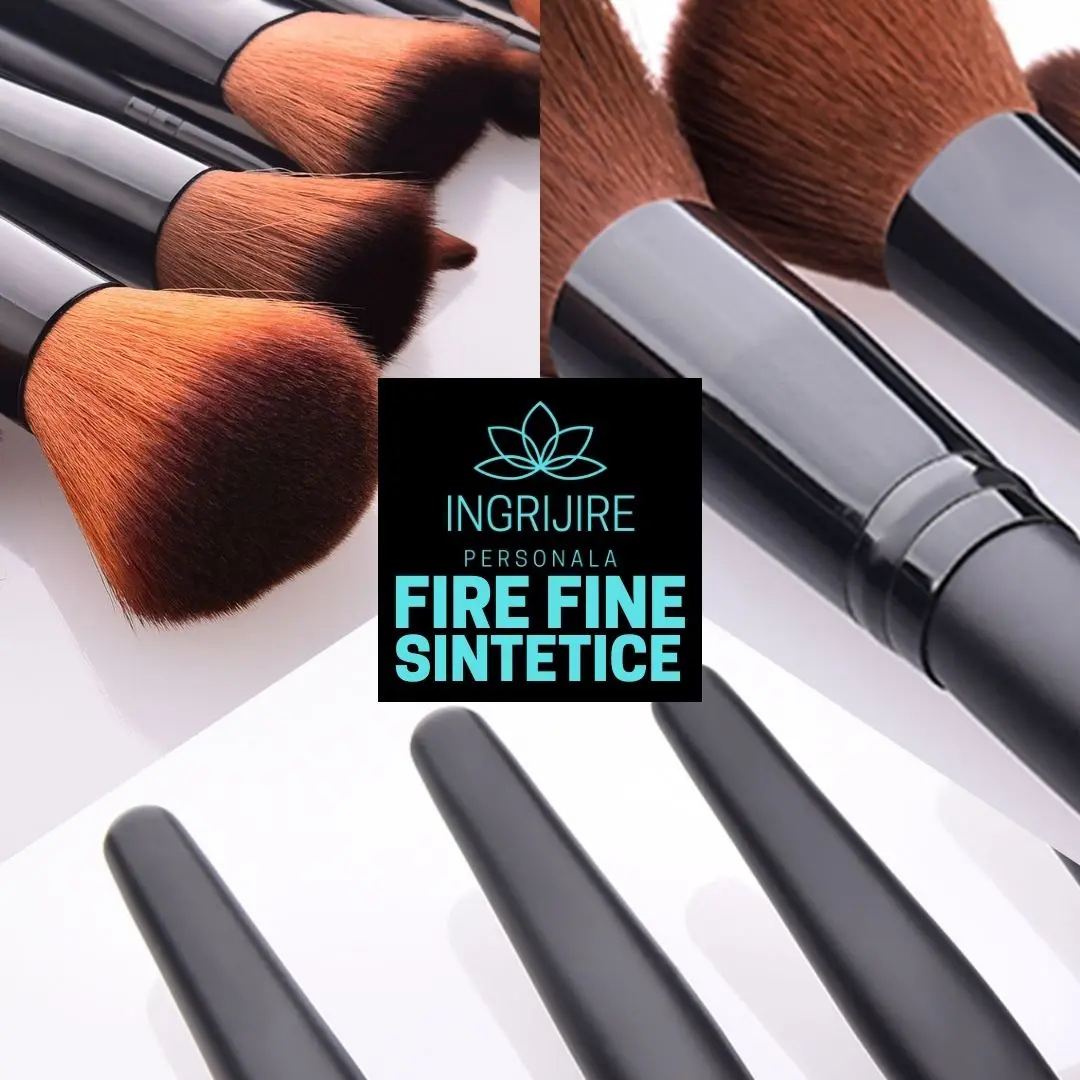 Set 12 pensule Black Elegance, machiaj profesional, cilindru transport [3]