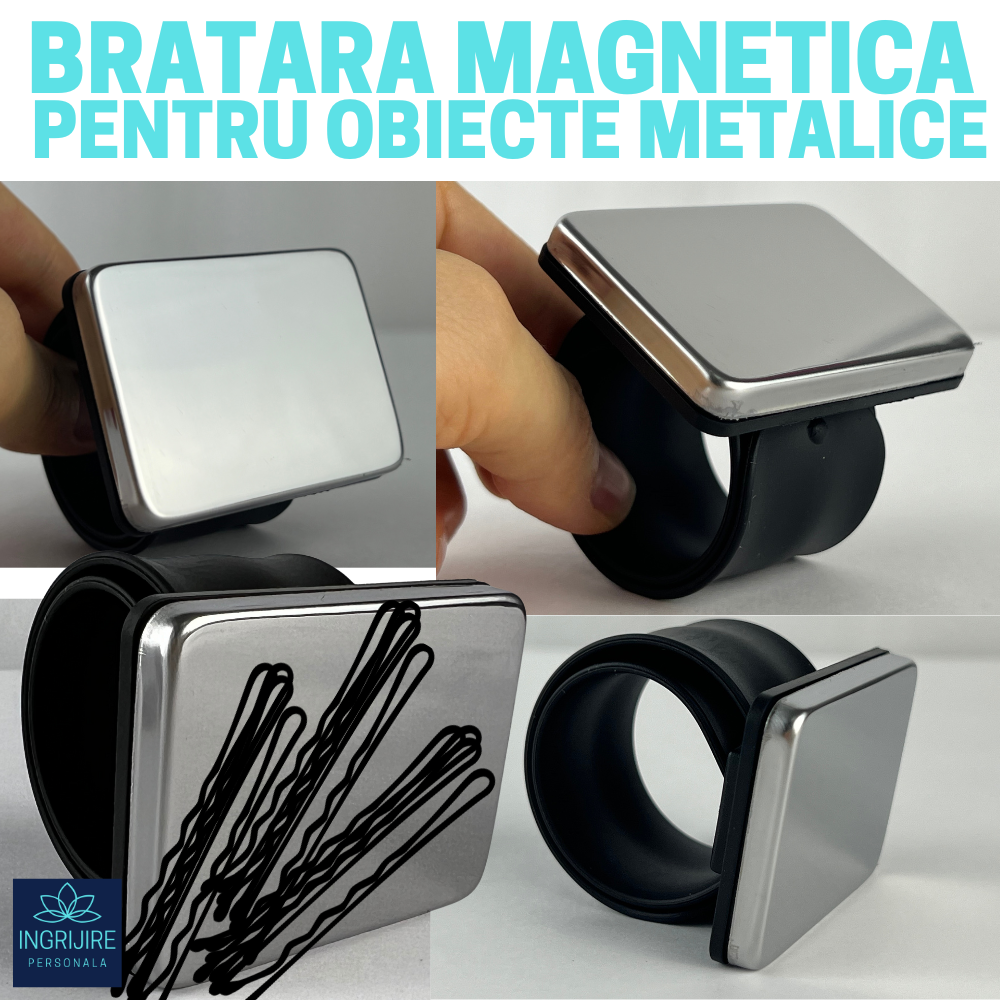 Bratara Magnetica din Silicon pentru frizerie, neagra [4]